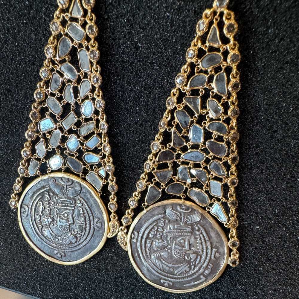 Coomi Antiquity Earrings with Rose Cut Diamonds